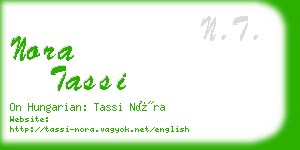 nora tassi business card